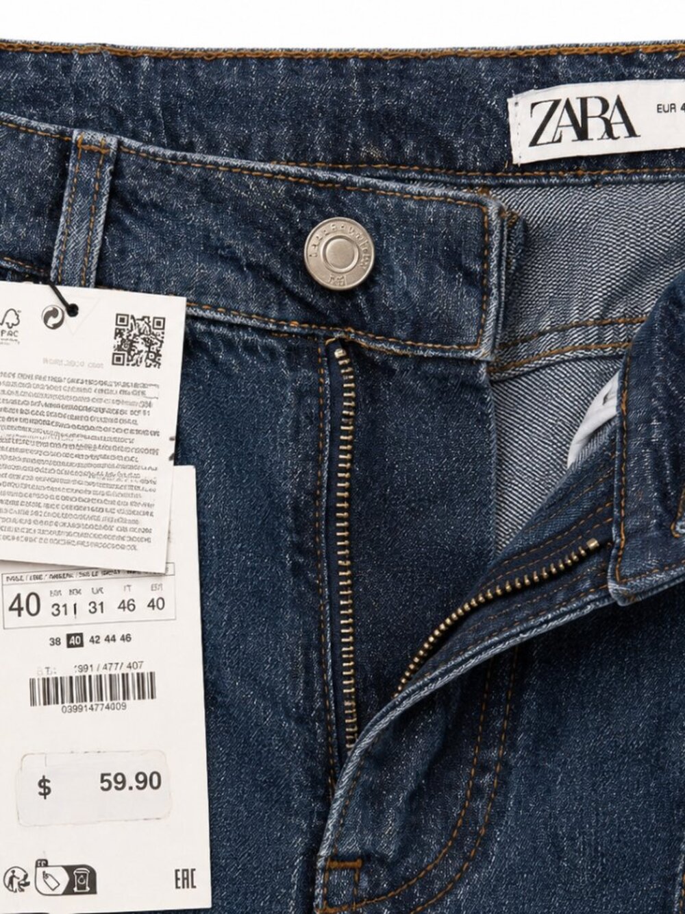 ZARA 1985 Slim Original Fit Jeans Size 31 NWT